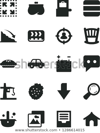 Stock photo: Machine With A Crane And Cradles Line Icon
