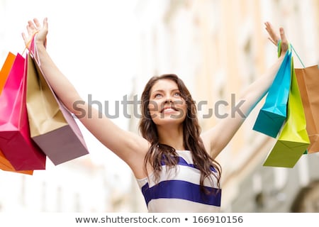 Stock photo: Beautiful Woman With Shopping Bags In The Ctiy