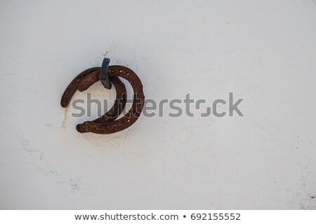 Stock fotó: Old Rusty Horseshoe