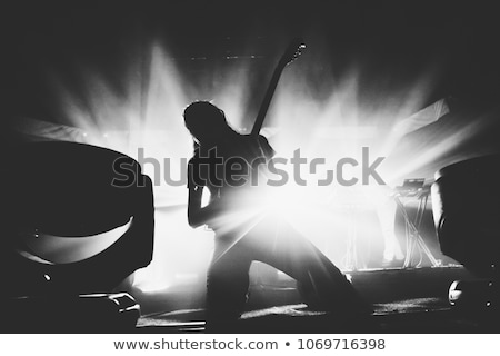 Foto stock: Guitarist Rocking On Stage