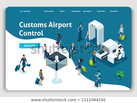 Сток-фото: Isometric 3d Vector Concept Of Business Trip