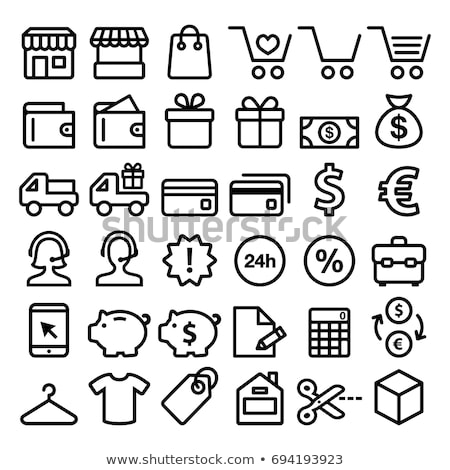 Shopping Line Icons Set Buying Online Store Minimalist Symbols - Big Pack Zdjęcia stock © RedKoala