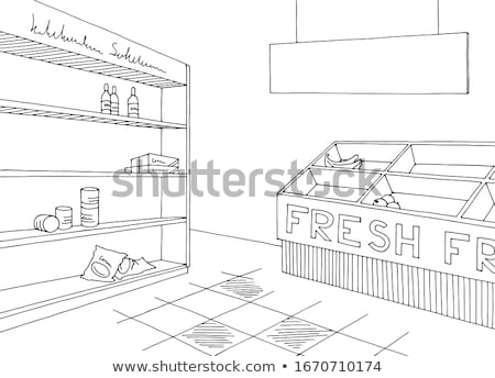 ストックフォト: Empty Retail Shelves