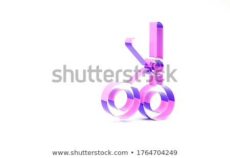 Foto stock: Cutted Paper And Scalpel On A White Background 3d Rendering