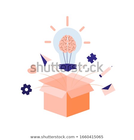 Zdjęcia stock: Think Outside The Box Concept Vector Illustration Isolated On White Background