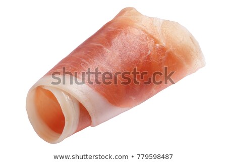 Stok fotoğraf: Jamon Cured Meat Ham Slice Rolled Up Paths Top