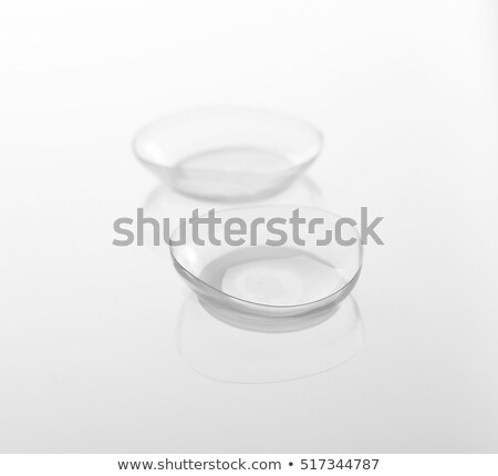 Zdjęcia stock: Close View On Pair Of Eye Contact Lenses Isolated On Whitte