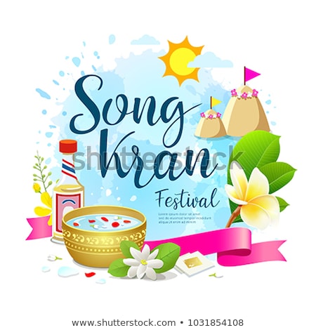 Songkran Festival Water Splash Of Thailand Design Background Vector Illustration Foto stock © Sarunyu_foto