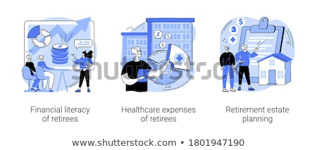 ストックフォト: Healthcare Expenses Of Retirees Concept Vector Illustration