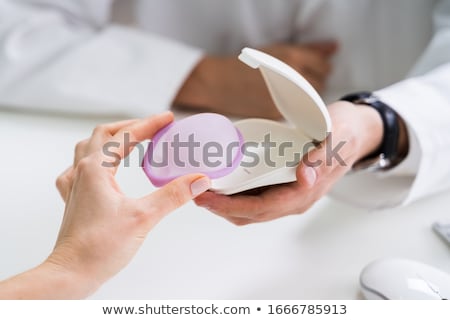 Сток-фото: Gynecologist Consulting Woman On Diaphragm Contraception Method