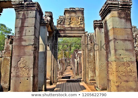 ストックフォト: Corridor From Angkor Temples