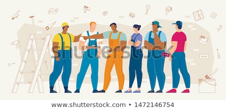 Stockfoto: Construction Worker Thinking