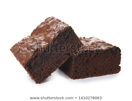 Foto stock: Brownies Isolated