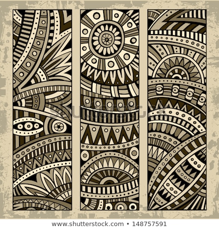 Mandala Indian Decorative Pattern Hand Drawn Vector Background Stock fotó © balabolka