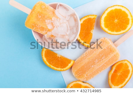 Stockfoto: Homemade Orange Popsicles