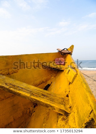 Stockfoto: Flip Flop On A Beautiful Beach India Goa
