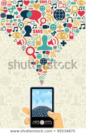 Foto stock: Phone Shape On Target