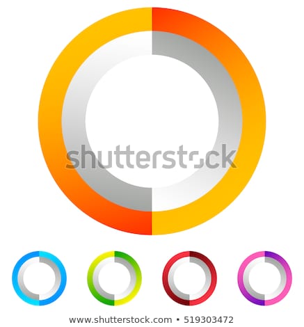ストックフォト: Red Half Round Circle Logotype