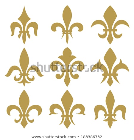 Stockfoto: Set Of Golden Fleur De Lis