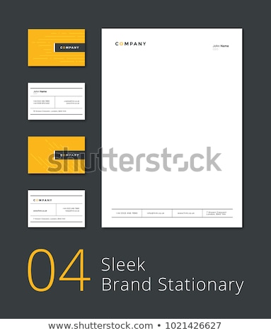 Foto stock: Stylish Letterhead Design In Minimal Style