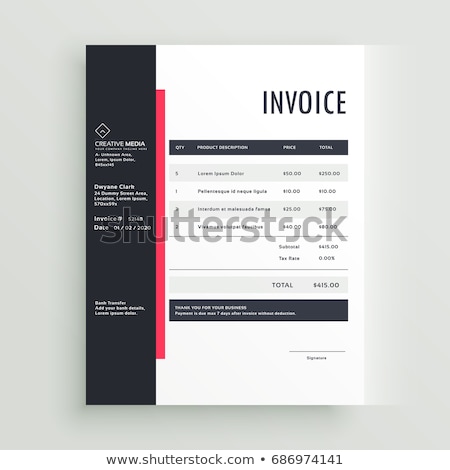 Zdjęcia stock: Business Invoice Vector Template Design