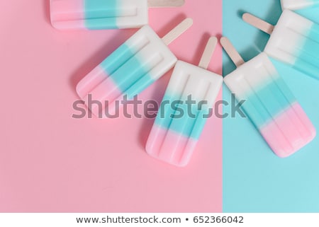 Stockfoto: Pattern With Blue Ice Cream