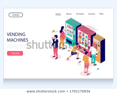 Stock photo: Vending Machine Service Concept Vector Illustration