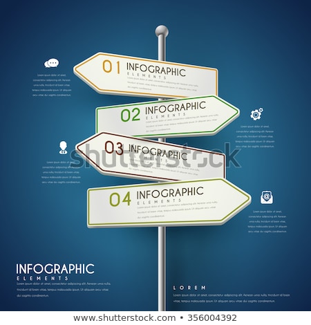 Stok fotoğraf: Road Navigation Concept Background With Arrow Sign