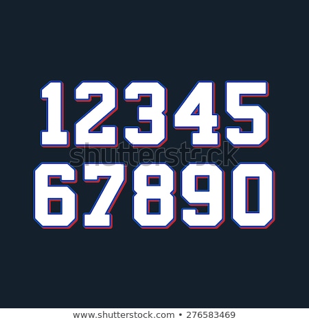 Stockfoto: Numbers Font Sport Font With Numbers And Numeric