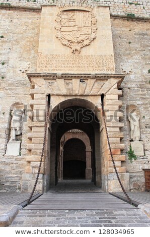 Stock photo: Ibiza Castle Fort Main Door