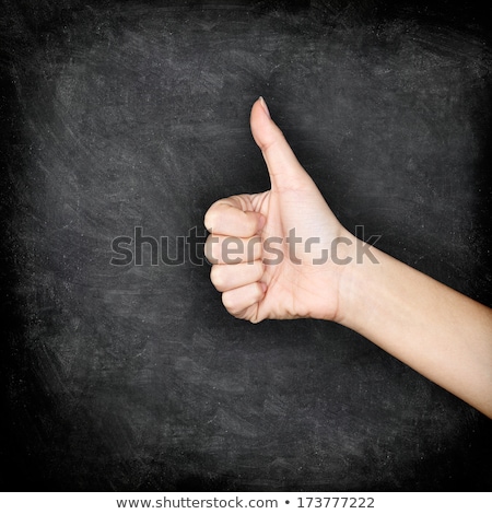 Stock photo: Thumb Up On A Blackboard With The Word Like