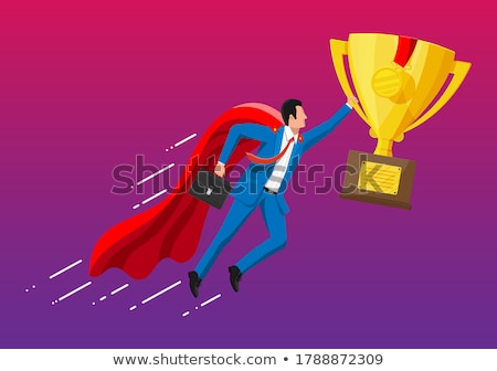 [[stock_photo]]: Successful Worker With Gold Cup