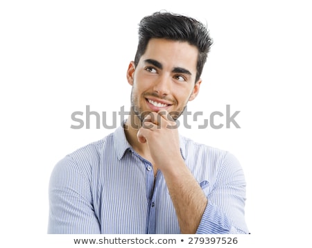 [[stock_photo]]: Portrait Of A Handsome Young Man Thinking About Something