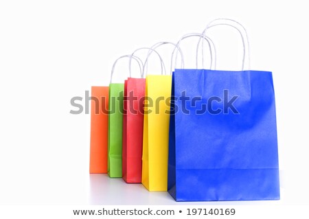 Foto stock: Five Shopping Bags In A Row