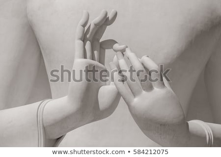 Foto stock: Close Up Detail Of The White Temple Thailand