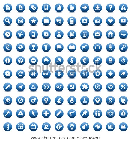 Home Icon On Blue Puzzle [[stock_photo]] © ildogesto