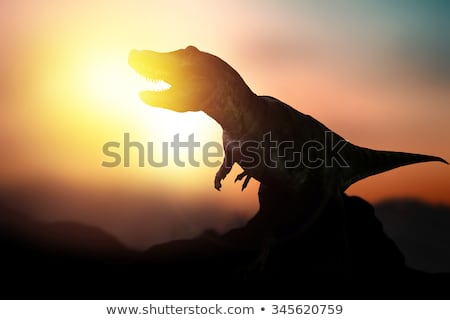 Сток-фото: Dinosaurs Silhouettes In The Forest