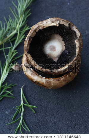 Foto stock: Fresh Edible Portabello Mushroom Champignon Over White Backgroun