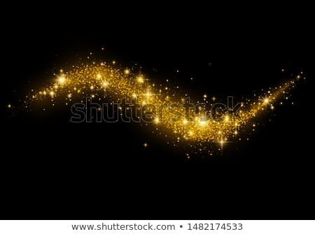 Stok fotoğraf: Wave Golden Stars And Confetti