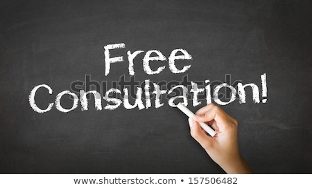 Zdjęcia stock: Handwritten Free Consultation On A Chalkboard