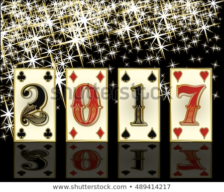 Stock photo: New 2017 Year Casino Background With Poker Elements Vector Illustration
