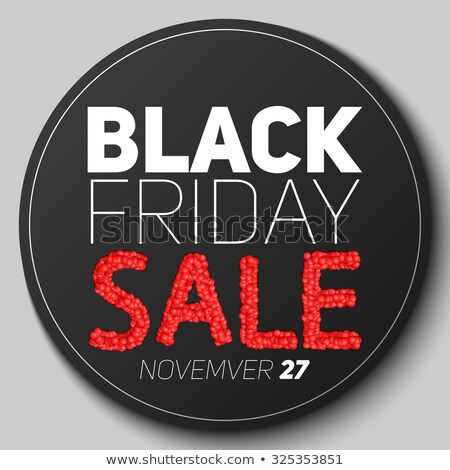 Stok fotoğraf: Black Friday Sale Background With Abstract 3d Spheres