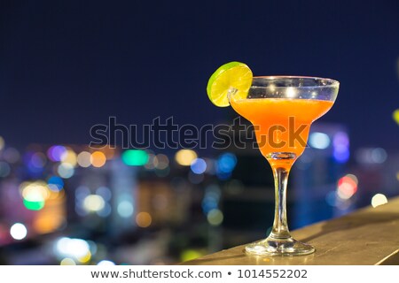 Stok fotoğraf: Blue Cocktail Blurred Bokeh Lights