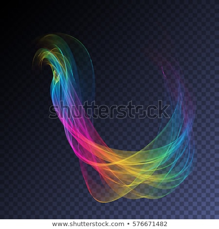 [[stock_photo]]: Transparent Light Effect With Curve Trail And Wavy Shape