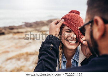 Stock fotó: Couple In Love Having Fun In Winter