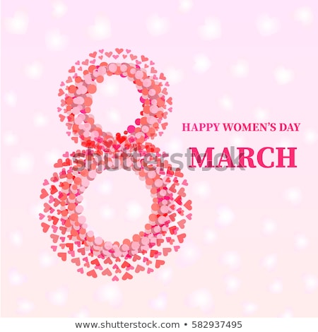 Stock photo: Happy Mothers Day Greeting Card With Flower On Pink Background Vector Celebration Illustration Temp