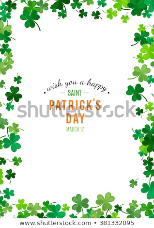 Foto stock: Border With Clovers