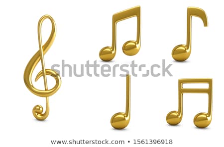 Stock fotó: Golden Music Notes