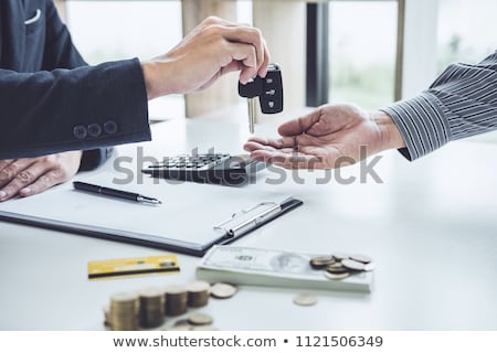 Salesman Send Key To Customer After Good Deal Agreement Success Сток-фото © Freedomz