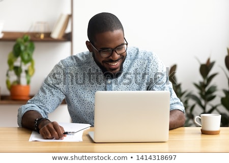 Stock photo: Mature Guy On Black - Casual